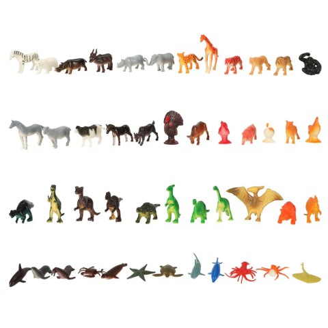 Figurki zwierzęta morskie dzikie zagrodowe dinozaury zestaw mix 48sztuk Kik Sp. z o. o. Sp. k.