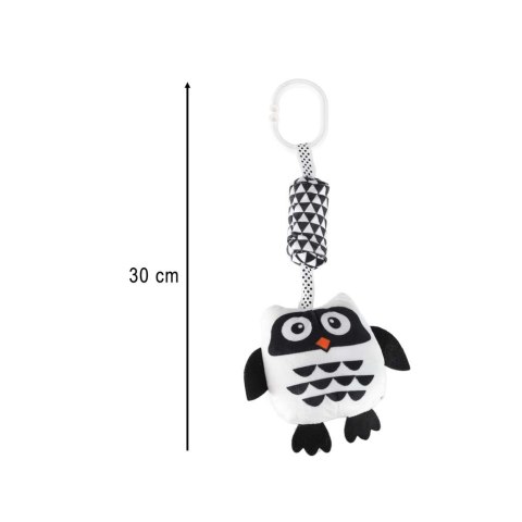 Grzechotka zawieszka sensoryczna kontrastowa sowa Kik Sp. z o. o. Sp. k.