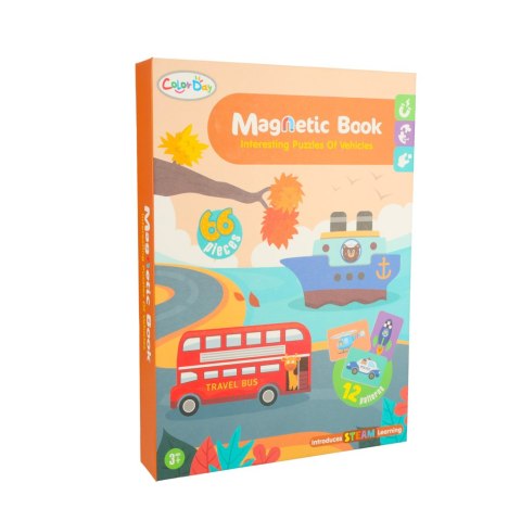 Książeczka magnetyczna układanka puzzle z magnesem środki transportu Kik Sp. z o. o. Sp. k.