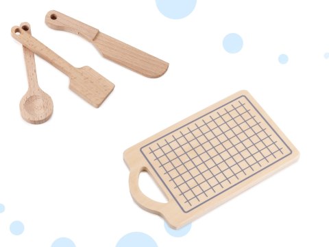 Kuchnia dla dzieci drewniana MDF MODERN CLASSIC akcesoria 82cm szara Kik Sp. z o. o. Sp. k.