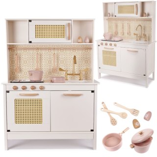 Kuchnia dla dzieci drewniana MDF retro z akcesoriami BOHO 100cm Kik Sp. z o. o. Sp. k.