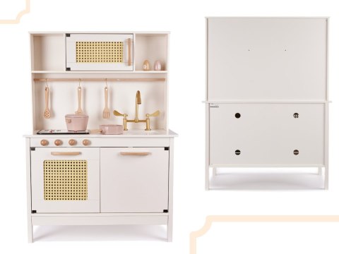 Kuchnia dla dzieci drewniana MDF retro z akcesoriami BOHO 100cm Kik Sp. z o. o. Sp. k.