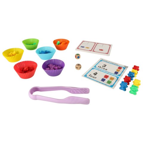 Misie edukacyjne gra nauka liczenia rozpoznawanie kolorów zestaw montessori rozwój zabawa 44el. Kik Sp. z o. o. Sp. k.