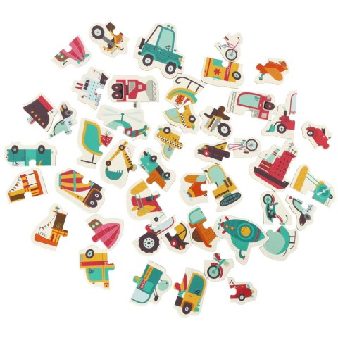 Puzzle dla dzieci układanka w puszce pojazdy 48 puzzli 24 obrazki Kik Sp. z o. o. Sp. k.