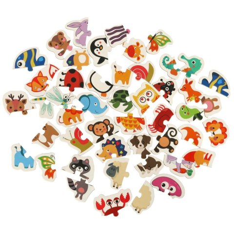 Puzzle dla dzieci układanka w puszce zwierzątka 48 puzzli 24 obrazki Kik Sp. z o. o. Sp. k.