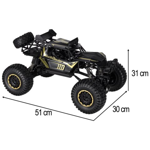 Samochód zdalnie sterowany 2,4GHz 1:8 51cm metal czarny Kik Sp. z o. o. Sp. k.