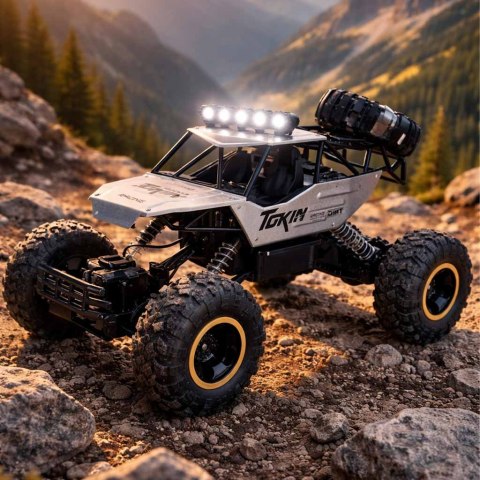 Samochód zdalnie sterowany na pilota RC Rock Crawler 1:12 4WD METAL srebrny Kik Sp. z o. o. Sp. k.