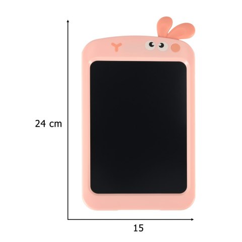 Tablet graficzny do rysowania dla dzieci znikopis tablica ekran LCD 8,5' królik róż Kik Sp. z o. o. Sp. k.
