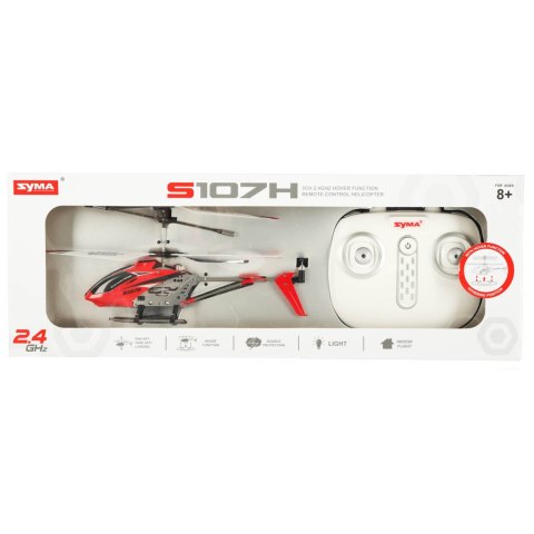 Helikopter zdalnie sterowany na pilota RC SYMA S107H 2.4GHz RTF czerwony Kik Sp. z o. o. Sp. k.