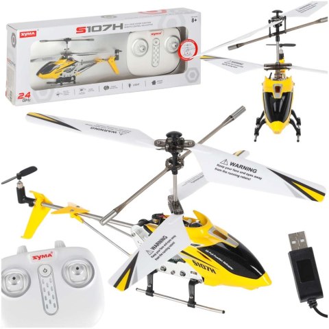 Helikopter zdalnie sterowany na pilota RC SYMA S107H 2.4GHz RTF żółty Kik Sp. z o. o. Sp. k.