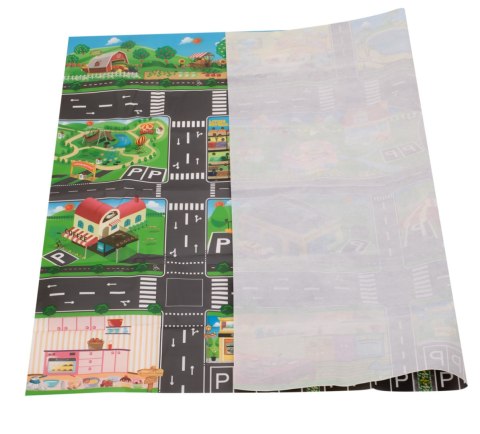 Mata edukacyjna do zabawy miasto ulica + znaki drogowe wodoodporna kolorowa 130x100cm Kik Sp. z o. o. Sp. k.