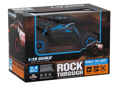 Samochód zdalnie sterowany na pilota RC Rock Crawler HB 2,4GHz 1:18 niebieski Kik Sp. z o. o. Sp. k.