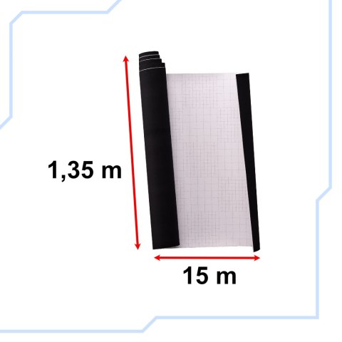 Folia rolka aksamitna czarna 1,35x15m Kik Sp. z o. o. Sp. k.