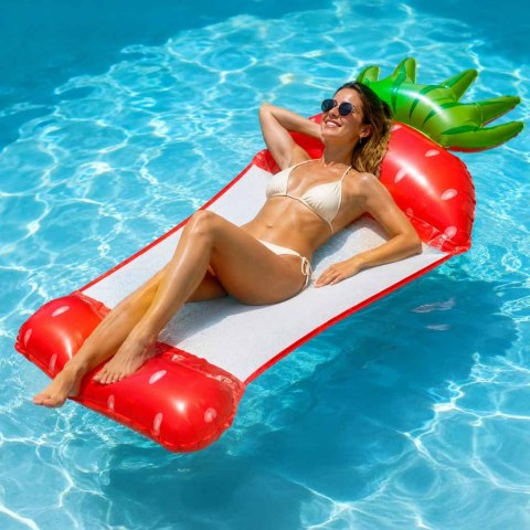 Materac dmuchany plażowy hamak wodny leżak fotel krzesło do pływania basenu truskawka Kik Sp. z o. o. Sp. k.