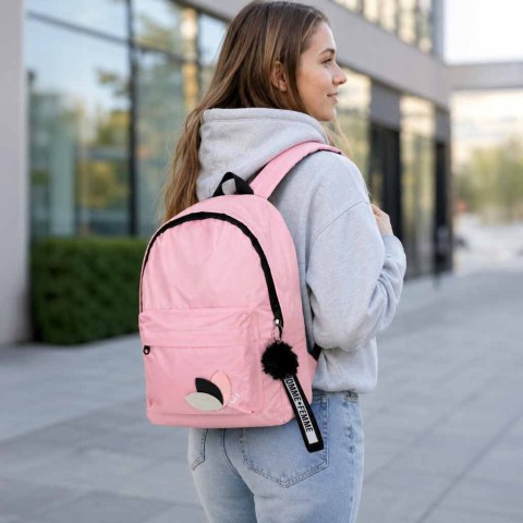 Plecak szkolny młodzieżowy jednokomorowy różowy Kik Sp. z o. o. Sp. k.