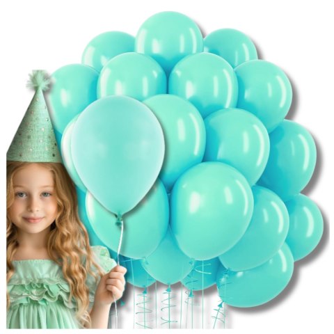 BALONY DMUCHANE LATEKSOWE SELEDYNOWE 50 SZT NA URODZINY DEKORACJA