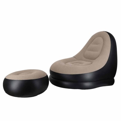 Fotel z podnóżkiem wypoczynkowy dmuchany sofa pufa pompka zestaw 2w1 Kik Sp. z o. o. Sp. k.