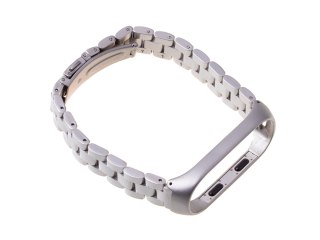 Pasek opaska Xiaomi Mi Band 3/ Xiaomi Mi Band 4 - srebrna HaloFuture