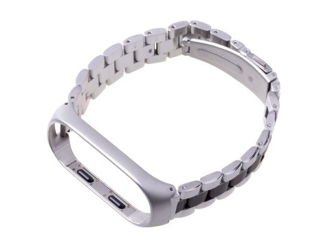 Pasek opaska Xiaomi Mi Band 3/ Xiaomi Mi Band 4 - srebrno czarna HaloFuture