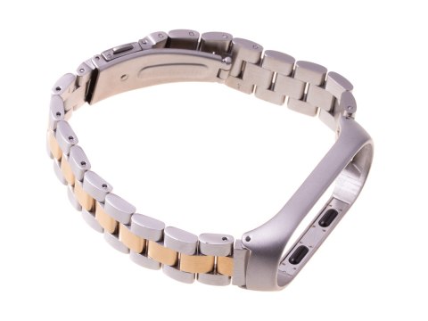 Pasek opaska Xiaomi Mi Band 3/ Xiaomi Mi Band 4 - srebrno złota HaloFuture