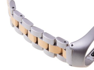 Pasek opaska Xiaomi Mi Band 3/ Xiaomi Mi Band 4 - srebrno złota HaloFuture