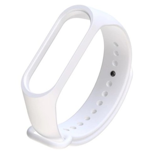 Silikonowy pasek opaska do Xiaomi Mi Band 3/ Xiaomi Mi Band 4 - biały HaloFuture