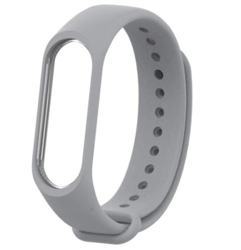 Silikonowy pasek opaska do Xiaomi Mi Band 3/ Xiaomi Mi Band 4 - szary HaloFuture