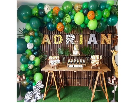 Duża girlanda balonowa 142 balony- zielona HaloFuture