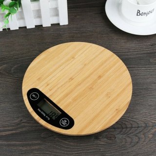 Elektroniczna waga kuchenna drewniana 5 kg bambus HaloFuture