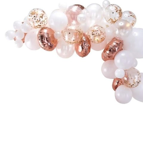 Girlanda balonowa 63 balonów - rose gold HaloFuture