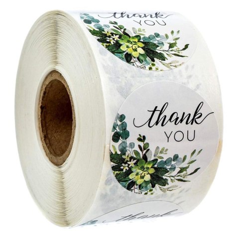 Ozdobne naklejki Thank You - wzór 6, 500 sztuk HaloFuture