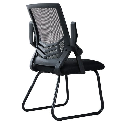 Ergonomiczne krzesło biurowe, konferencyjne z siatki- czarne HaloFuture