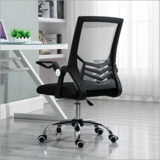Ergonomiczny obrotowy fotel biurowy, krzesło z siatki- czarny HaloFuture
