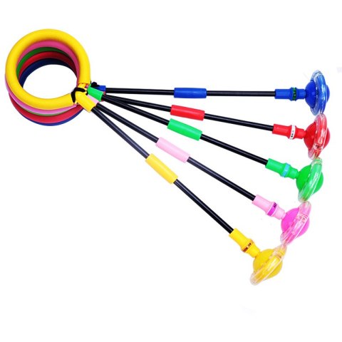Hula hop skakanka na nogę składana dla dzieci z Diodami LED, niebieska HaloFuture
