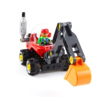 Klocki konstrukcyjne koparka, spycharka 5w1 (42 klocki + 5 kart) HaloFuture