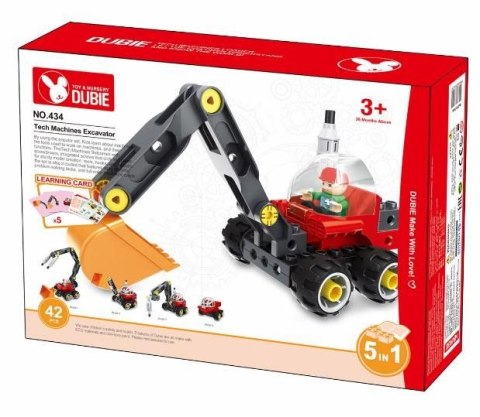 Klocki konstrukcyjne koparka, spycharka 5w1 (42 klocki + 5 kart) HaloFuture