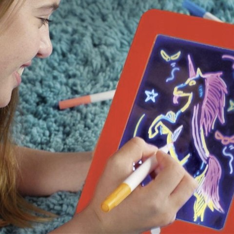 Magiczny tablet do rysowania 3D + pisaki - czerwony HaloFuture