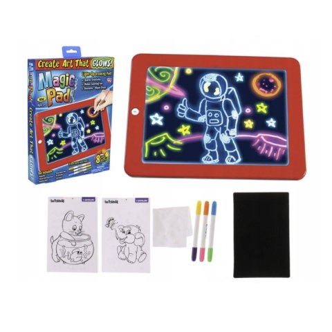 Magiczny tablet do rysowania 3D + pisaki - czerwony HaloFuture