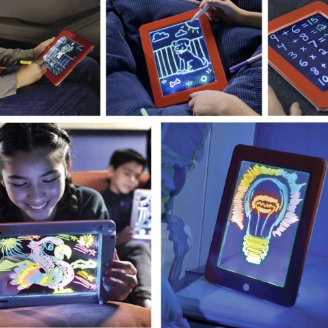 Magiczny tablet do rysowania 3D + pisaki - niebieski HaloFuture