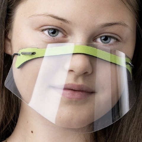 Mini przyłbica na nos i usta - zielona HaloFuture