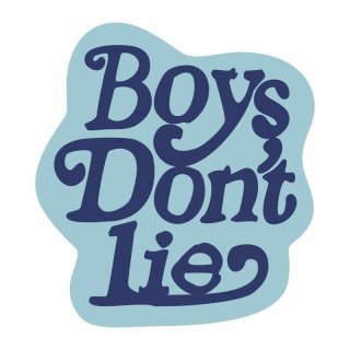 Dekoracyjny miękki dywan "Boy's don't lie" 100 x 100 cm - niebieski HaloFuture