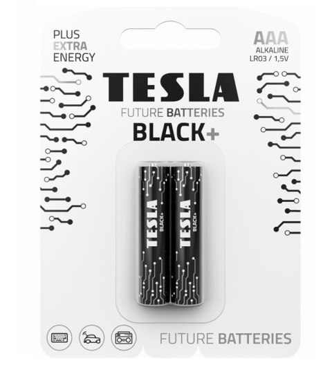 BATERIA ALKALICZNA TESLA BLACK+ LR03 B2 1.5V 2 SZTUKI TESLA BATTERIES a.s.