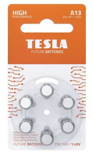 BATERIA DO APARATU SŁUCHOWEGO TESLA A13/PR48 1.45V 6 SZTUK TESLA BATTERIES a.s.