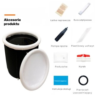 Balia wanna do kąpieli lodowej morsowania z pokrywką HaloFuture