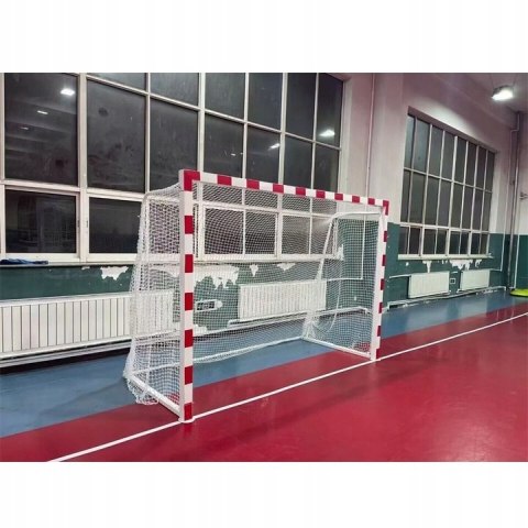 Bramka Piłkarska 300x200Cm Metalowa Profesjonalna Z Siatką - Biało Czerwona Hedo sp. z o.o.