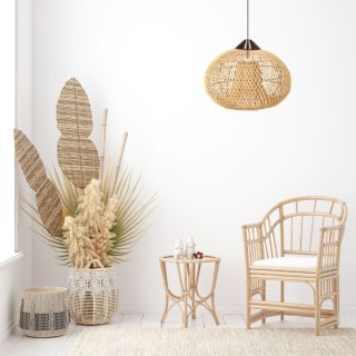 Dekoracyjna rattanowa lampa wisząca - 40 cm (naturalny kolor) HaloFuture