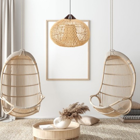 Dekoracyjna rattanowa lampa wisząca - 40 cm (naturalny kolor) HaloFuture