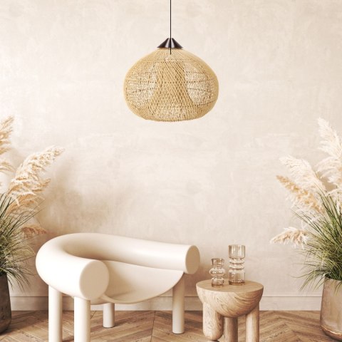 Dekoracyjna rattanowa lampa wisząca - 50 cm (naturalny kolor) HaloFuture