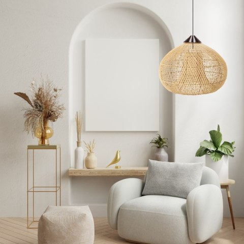 Dekoracyjna rattanowa lampa wisząca - 50 cm (naturalny kolor) HaloFuture