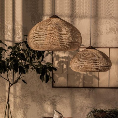 Dekoracyjna rattanowa lampa wisząca - 50 cm (naturalny kolor) HaloFuture